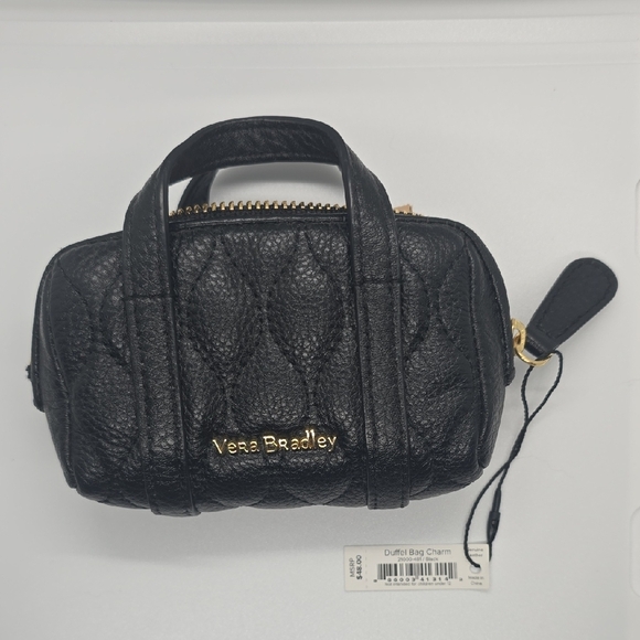Vera Bradley Black Quilted Mini Bag - Picture 1 of 7
